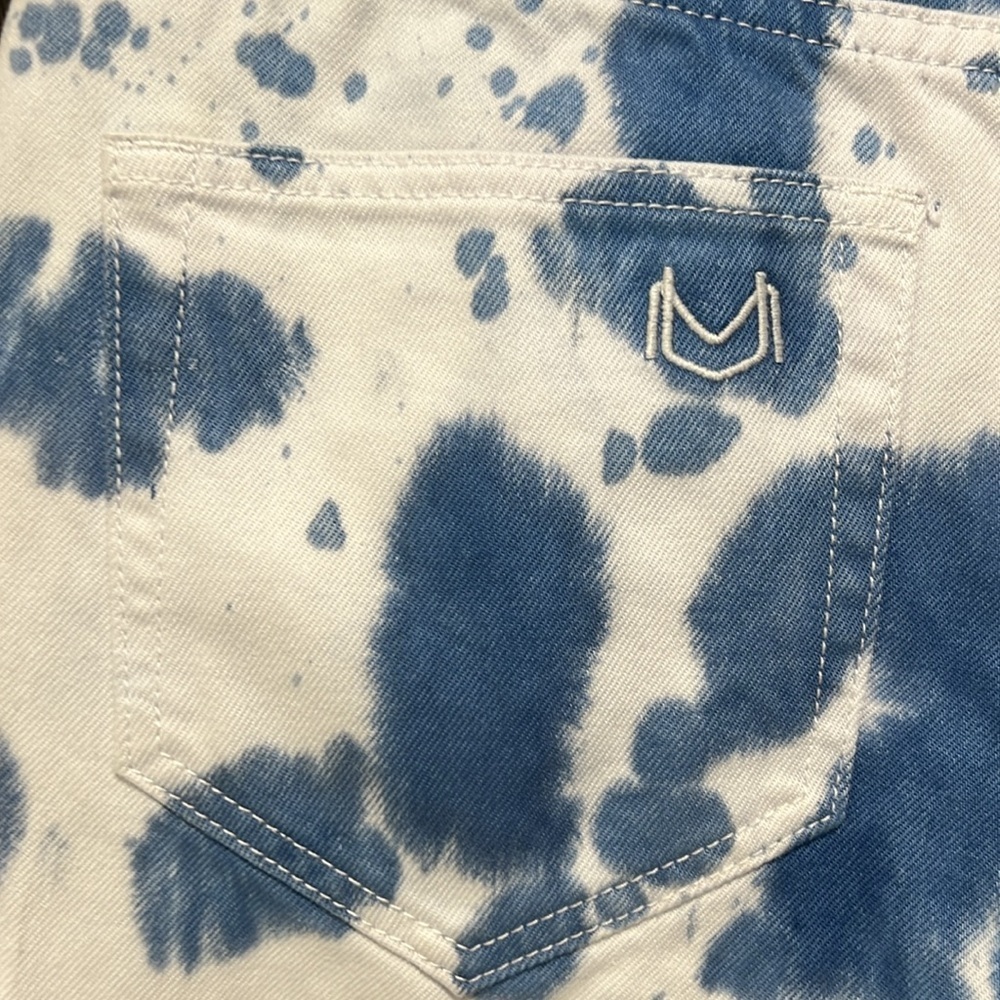Show Me Your Mumu High‎ Rise Tie Dye Denim Cutoff Shorts Size 25 - Picture 6 of 10